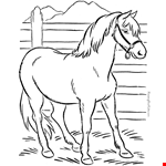 Horse Drawing Coloring Page