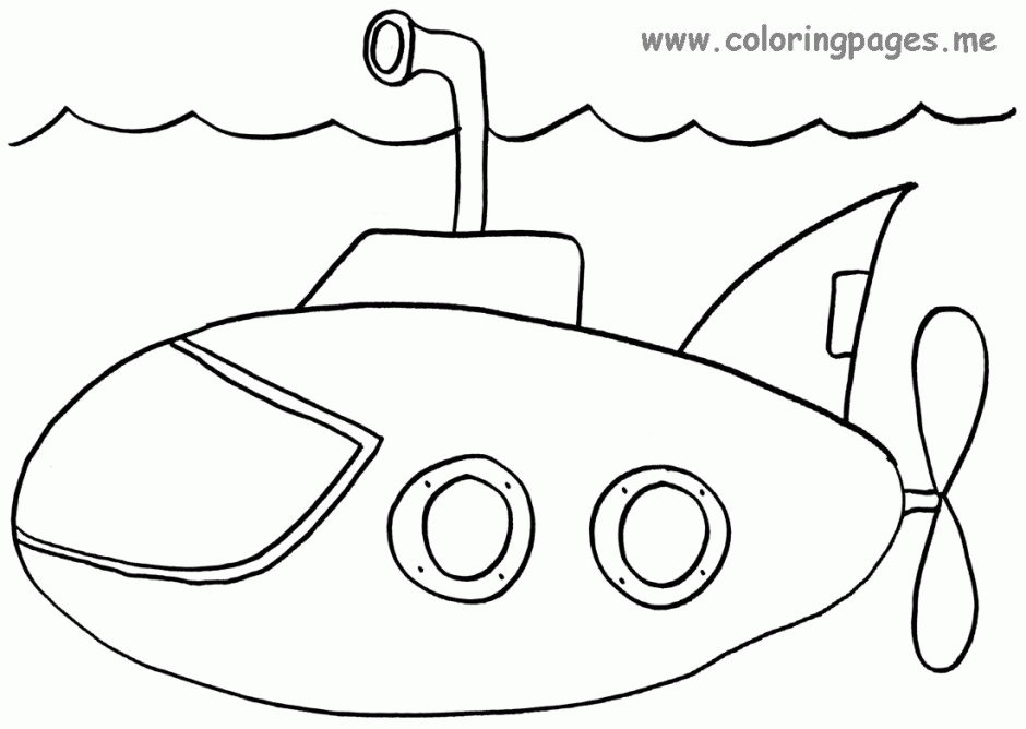 submarine transportation coloring pages for kids printable free 