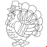 How to Draw Turkey Clipart Page