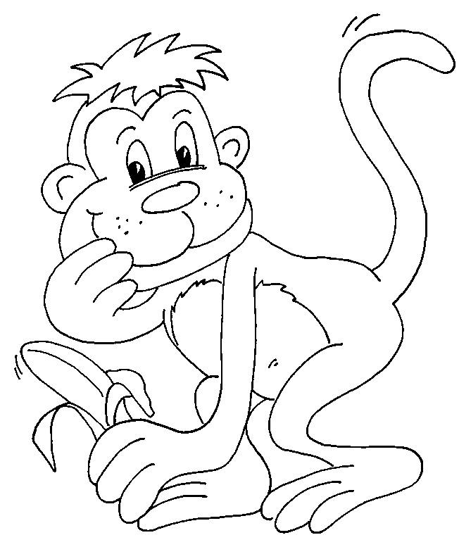 monkey colouring pictures | monkey colouring
