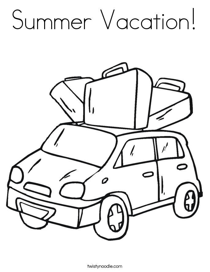 summer vacation! coloring page | hellocoloring.com | coloring pages