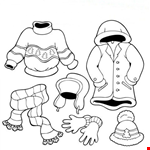 Winter Clothing Coloring Pages