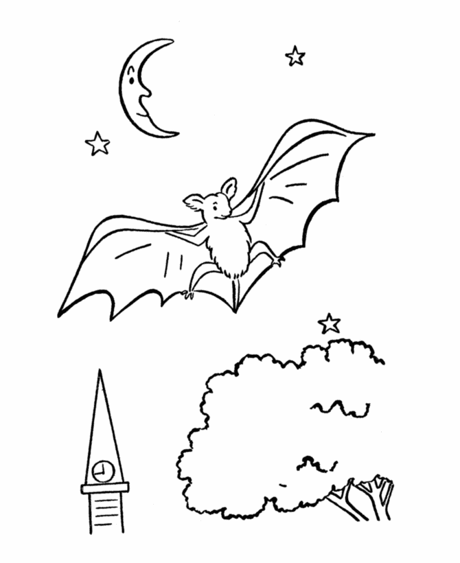 free printable bat coloring pages for kids