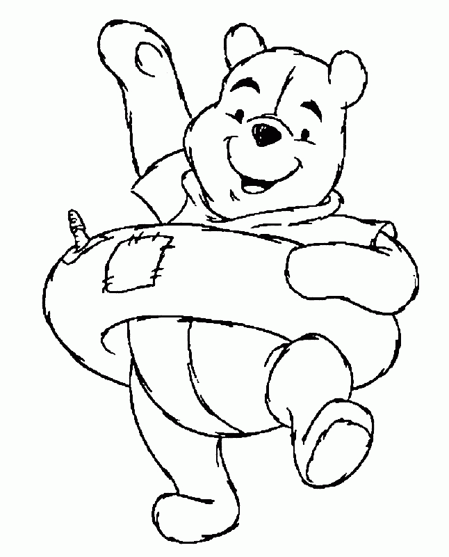 winnie the pooh was playing alongside friends coloring pages 