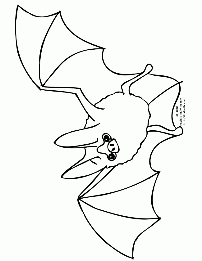 bat halloween printable coloring page color