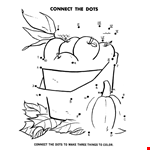 Dot-to-Dot Coloring Activity Pages | Kids Apples, Corn, Pumpkin  