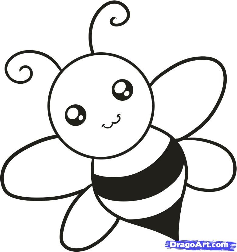 how to draw a bee for kids step by step animals for kids for 