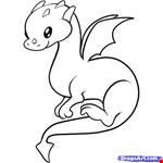 Cute Dragon Printable Drawing