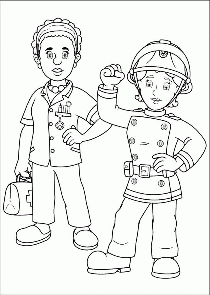 cartoon: educational fireman sam cl colouring sheet picture 