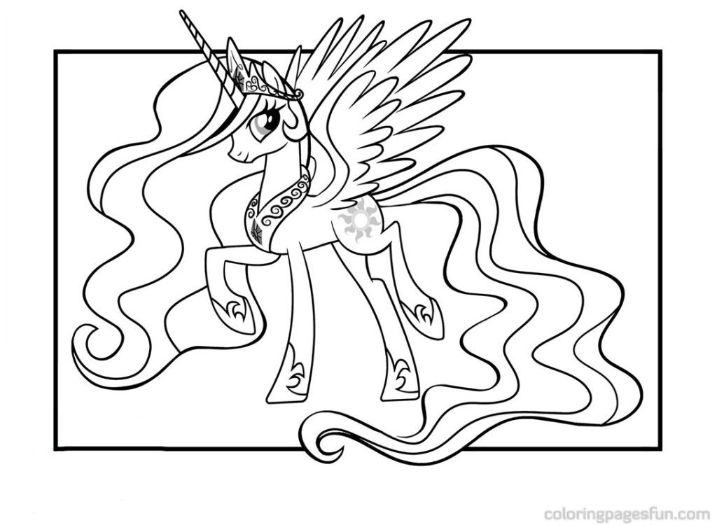 newest my little pony princess celestia coloring pages for kids 