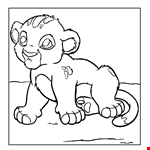 Simba Drawing Coloring Page