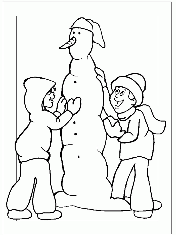 snowman coloring pages - christmas