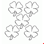 Four Leaf Clover In View Coloring Page - Spring Day Coloring Pages  