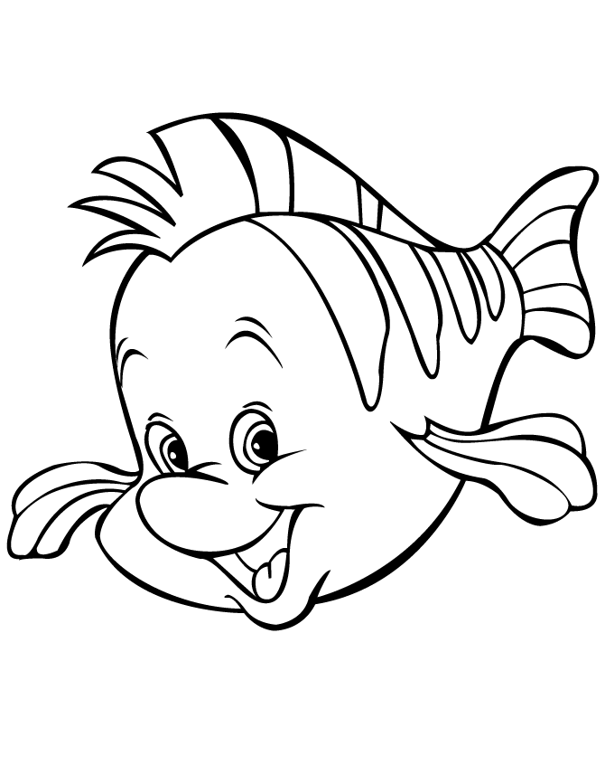 disney flounder coloring sheet