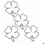 Four Leaf Clover Diverse Coloring Page - Spring Day Coloring Pages  