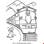 Train Coloring Book Pages  