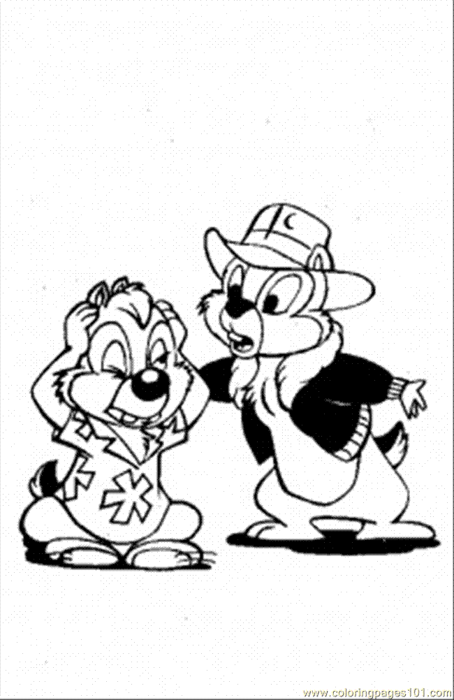pix for &gt; chip and dale rescue rangers coloring pages