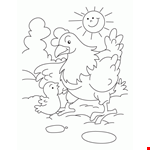 Chicken With Mother Hen Coloring Pages | Download Free Chicken  