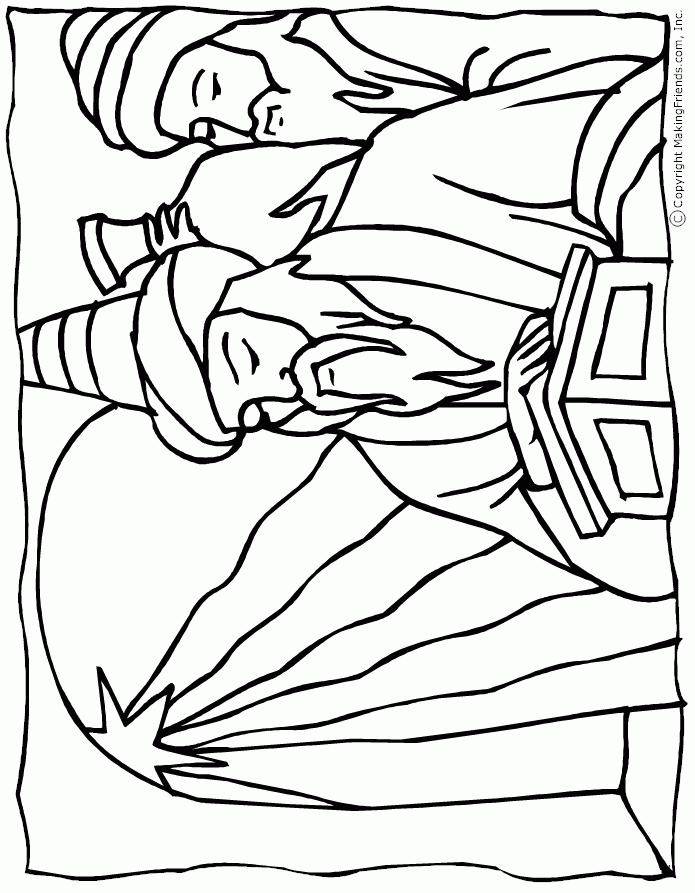 wisemen coloring page