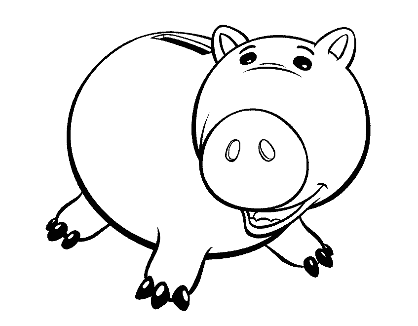 hamm toy story coloring page