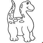 Cute Dinosaur Drawing Sheet