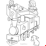 Toy Train Coloring Pages  