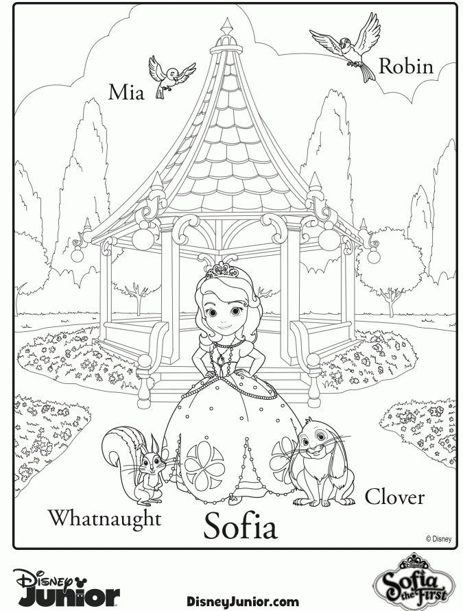 sofia the first coloring page | family choice awards