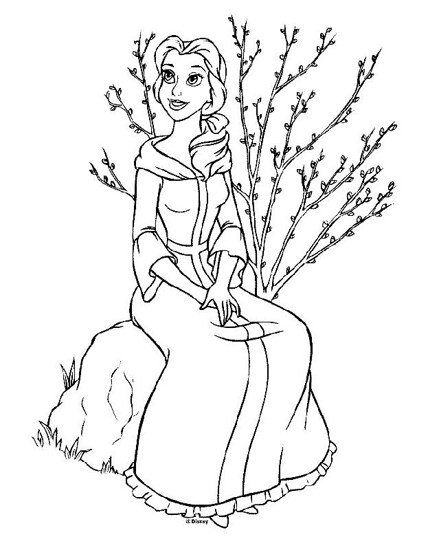 beauty and the beast coloring pages 1 | free printable coloring 