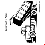 Dump Truck Coloring Page | Back Lifted 