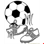 Coloring Pages Soccer Ball And Shoes (Entertainment &gt; Shoes  