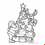 Christmas Tree Printable Coloring Page