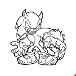 Sonic The Werehog Coloring Page