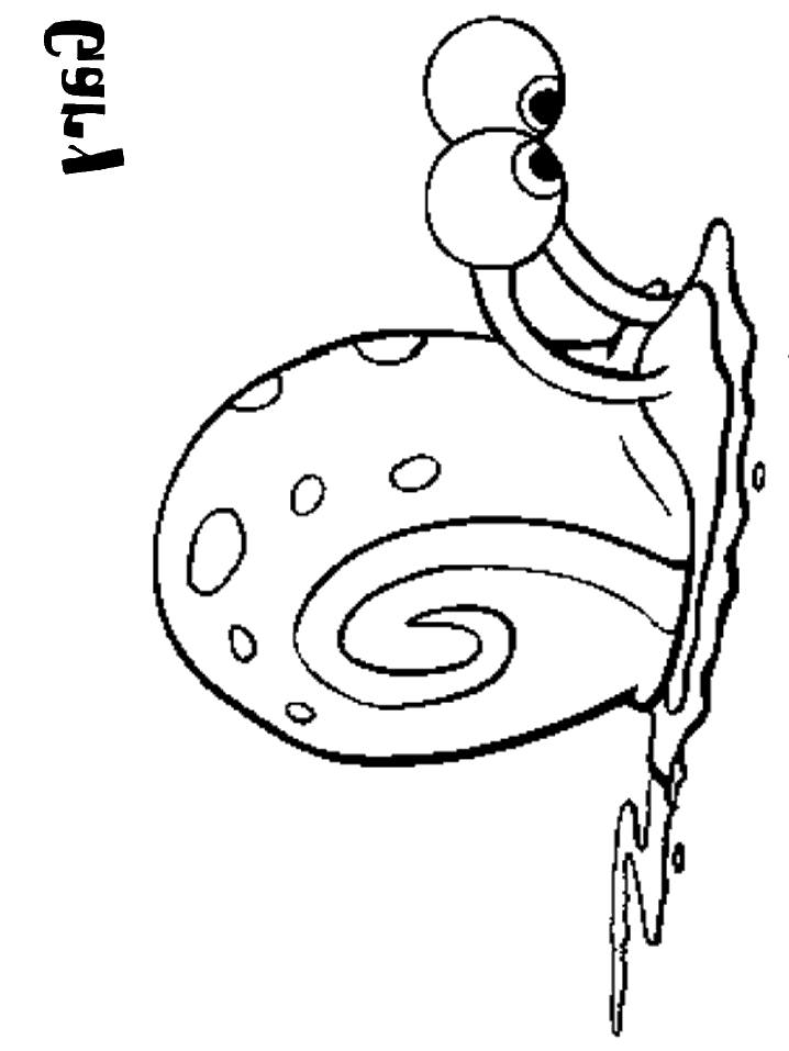gary the snail drawing page