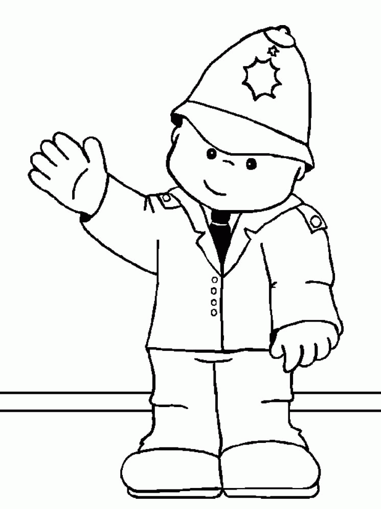 the policeman coloring for kids - police coloring pages : girls 