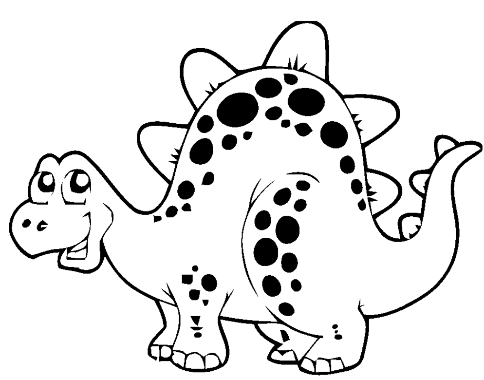 stegosaurus cartoon drawing page