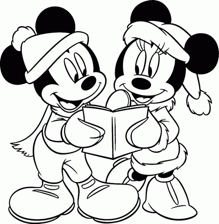 mickey mouse christmas drawing book