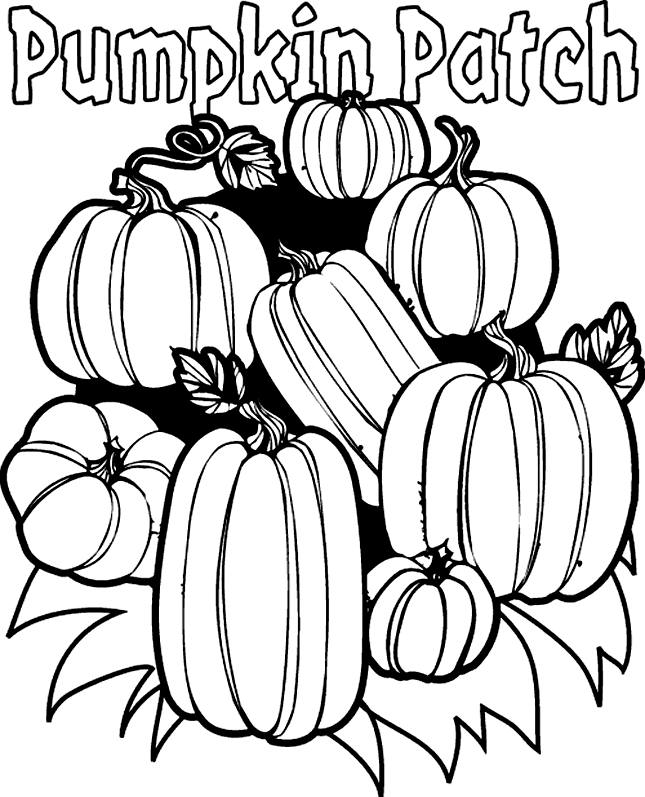 pumpkin patch for halloween coloring page : new coloring pages