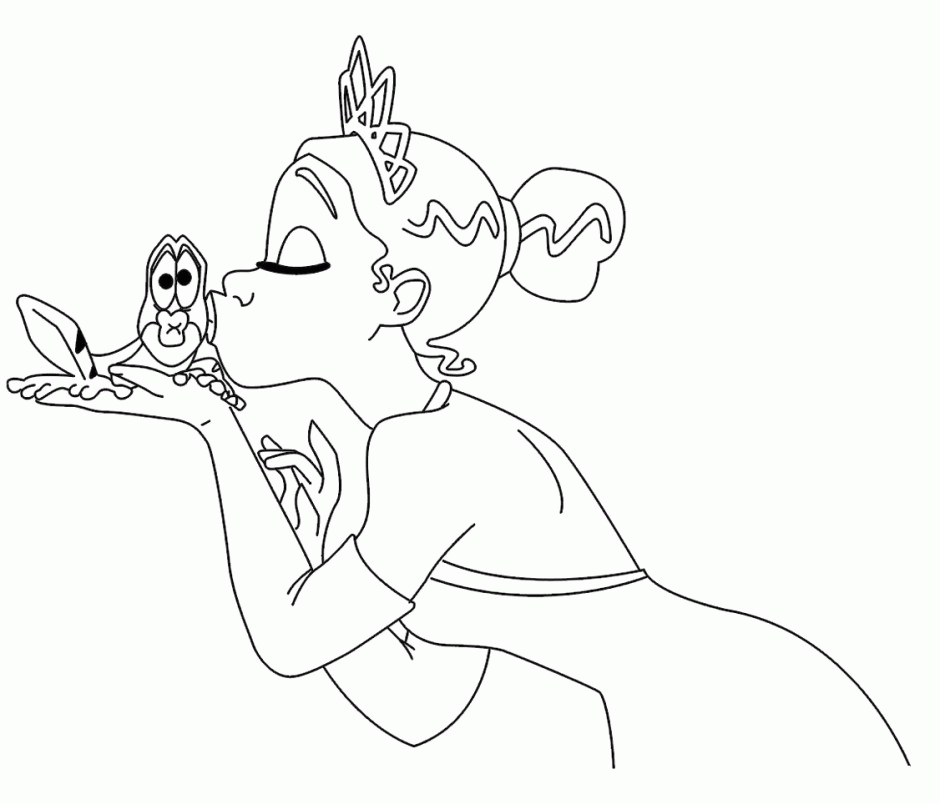 the frog princess coloring page
