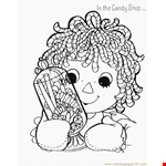 Raggedy Ann Doll Coloring Page