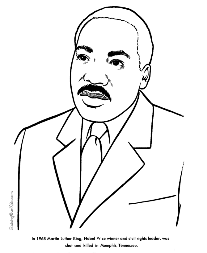 martin luther king jr printable coloring pages
