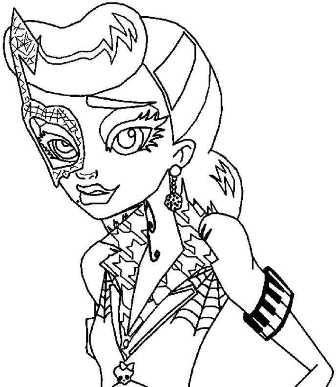 fashion of monster high gorgon coloring pages - monster high 