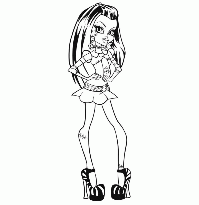 free printable monster high coloring pages | coloring ws