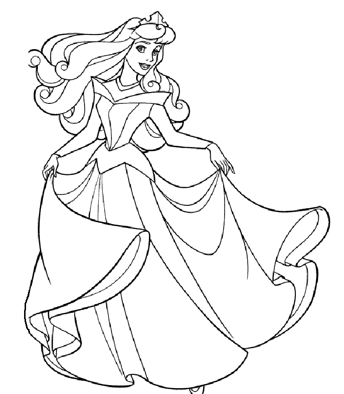 princess aurora coloring page