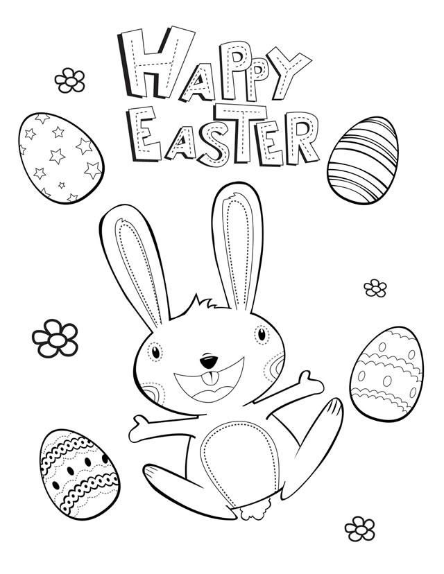 easter bunnies coloring page