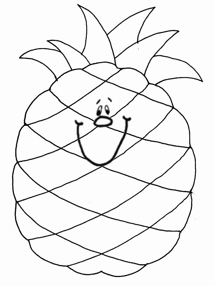 cute pineapple coloring page