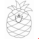 Cute Pineapple Coloring Page
