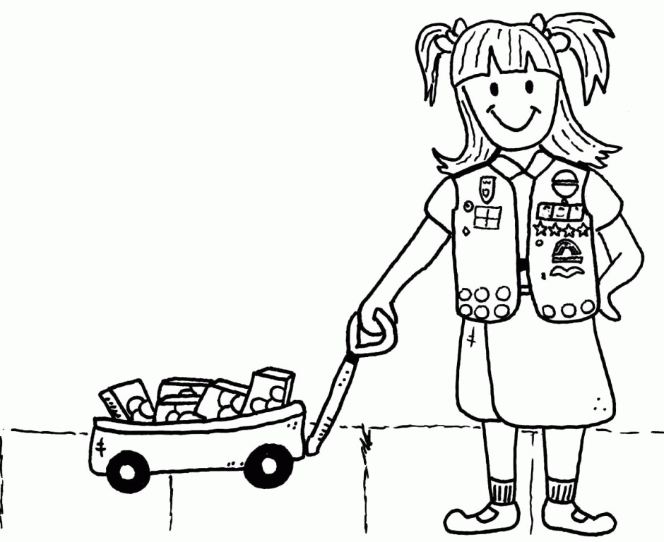 girl scout coloring pages : viewing gallery for girl scout promise 