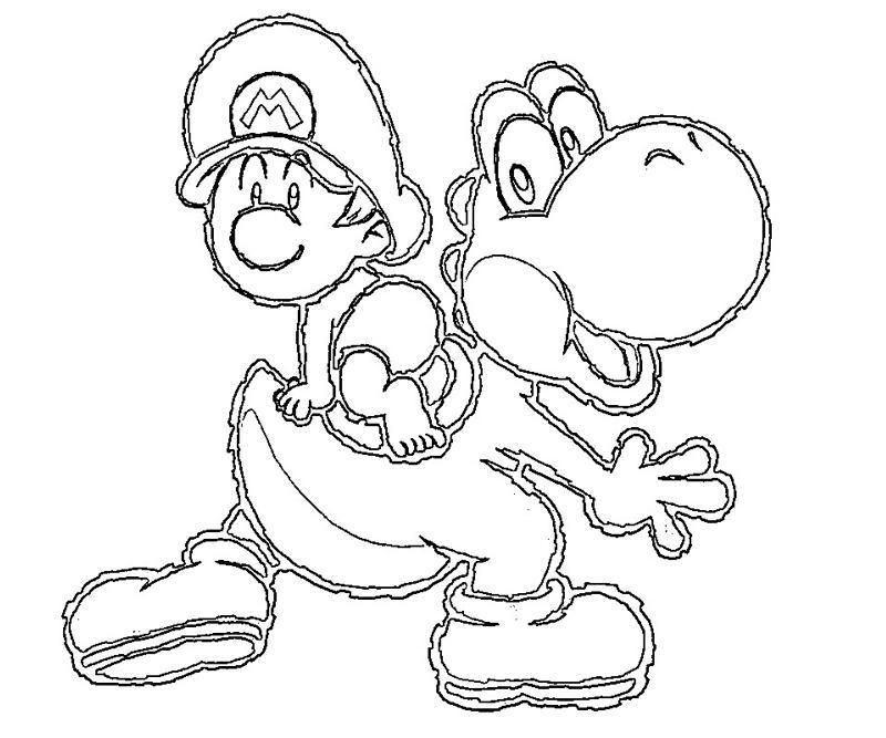 yoshi island colouring pages