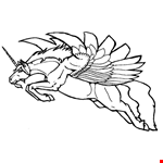 Unicorn Clipart Coloring Page