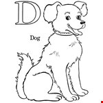 D for Dog Colouring Book